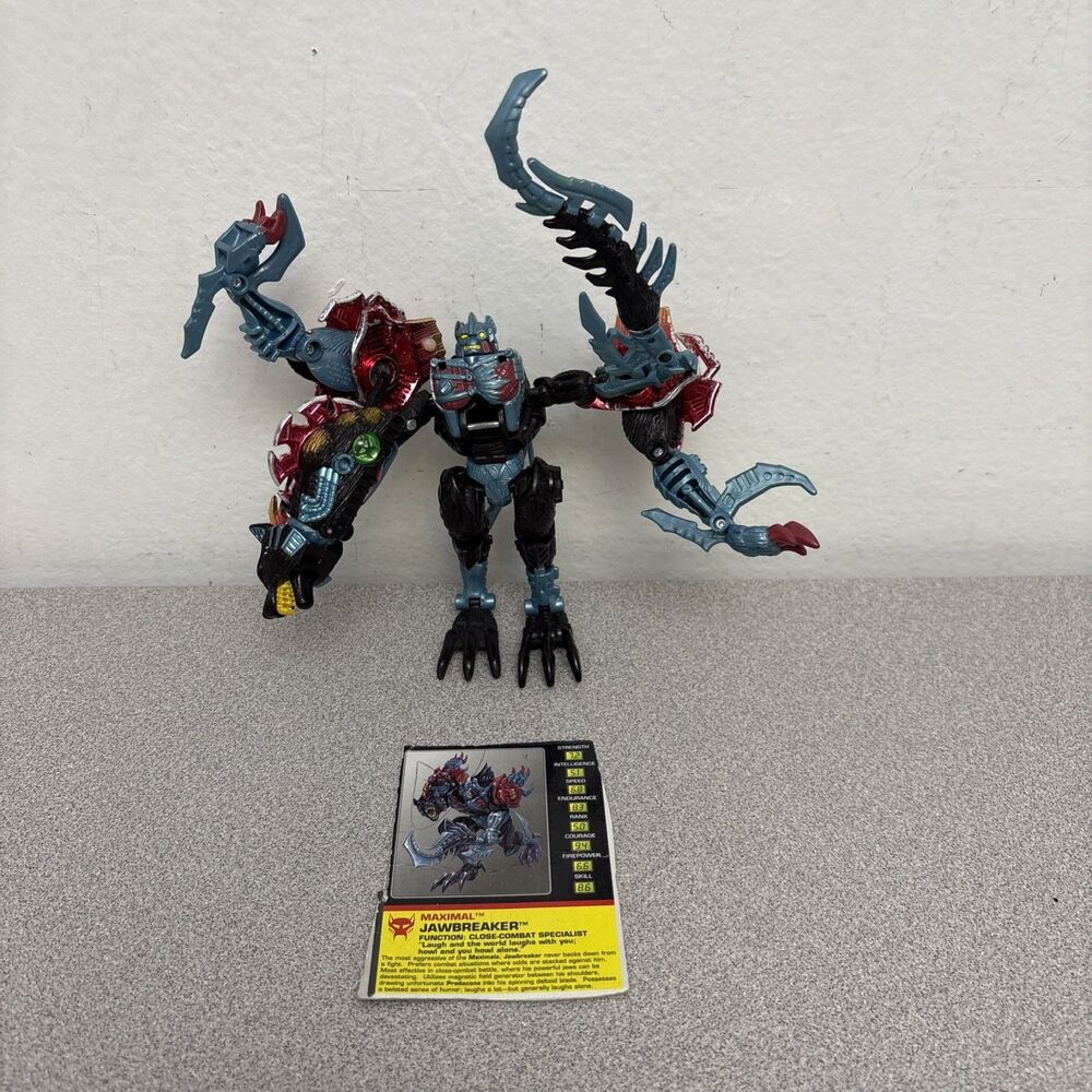 Transformers Beast Wars Transmetals 2 JAWBREAKER 100% Complete, Metallic Wear
